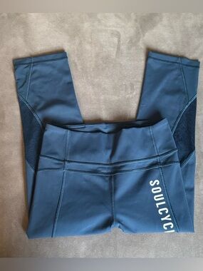 soulcycle/lululemon Navy Blue Light Stride Crop Leggings